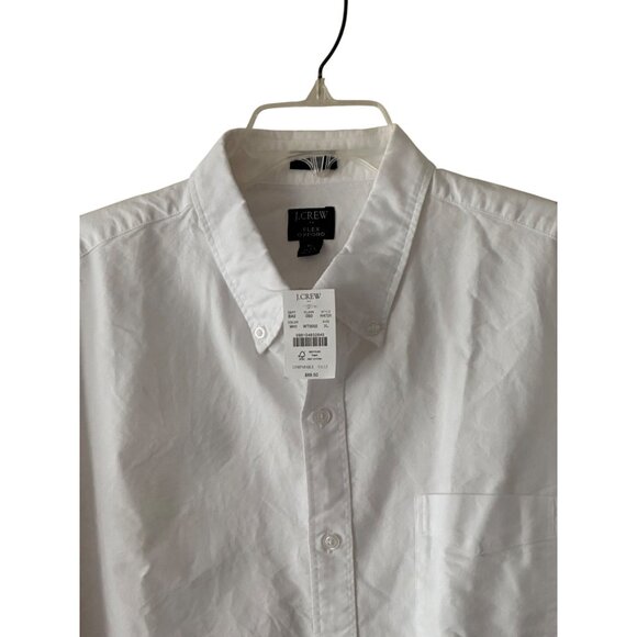 J. Crew Slim Untucked Flex Oxford Shirt Mens White Size XL Preppy NWT Formal - Picture 3 of 10